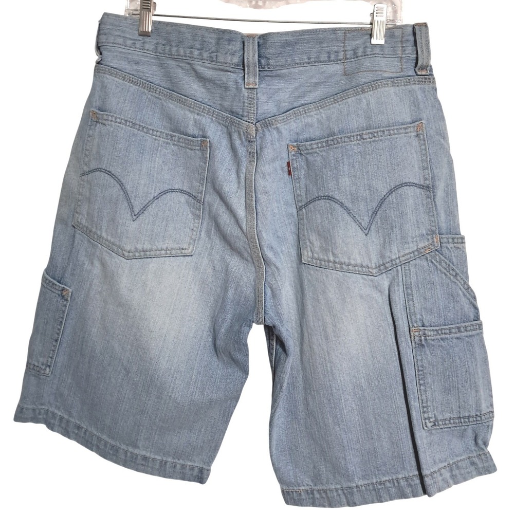 Levis Carpenter‎ Shorts Jorts Vintage Men Size 34 Blue Utility Denim Y2K